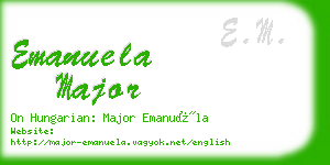 emanuela major business card